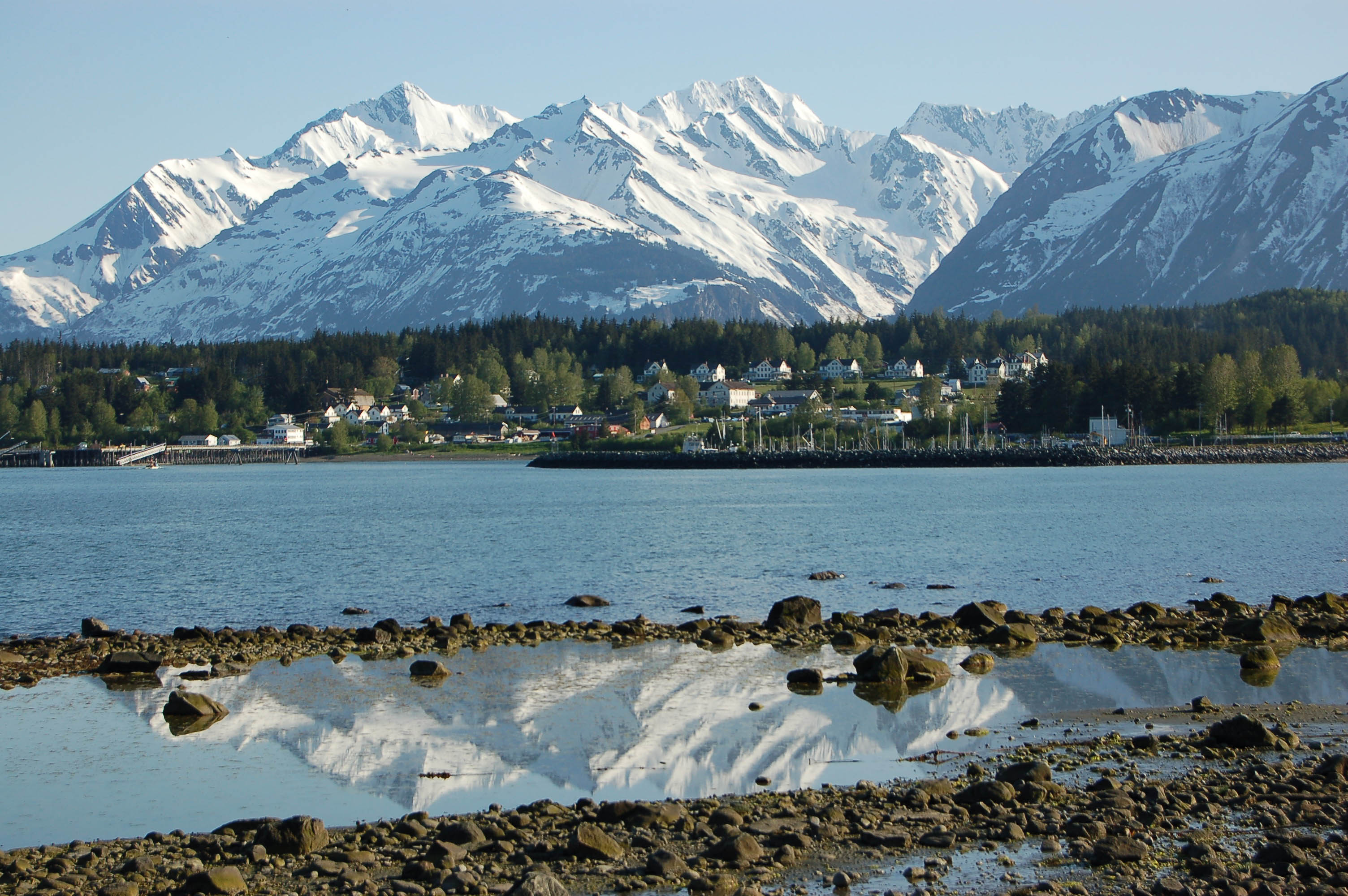 Ft. Seward with the Chilkat Mountains in the background